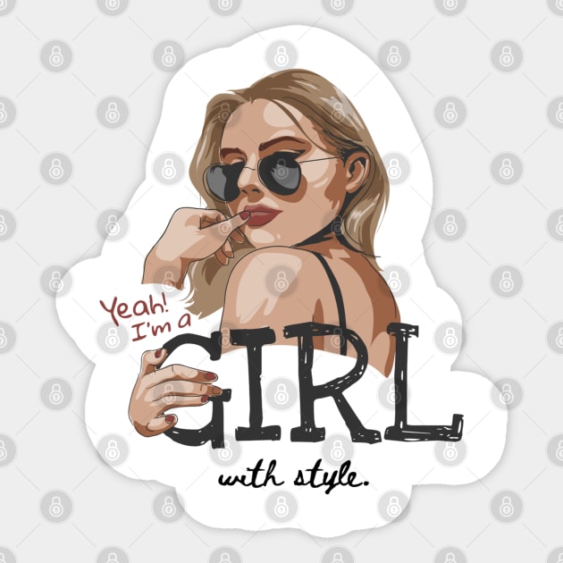 Yeah! I'm a Girl With Style. Sticker by Gouzka Creators 